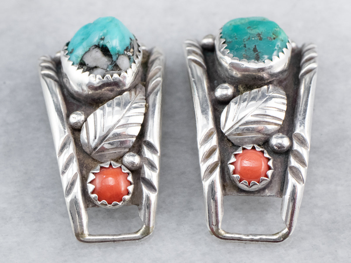 South West Style Turquoise and Coral Watch Tips