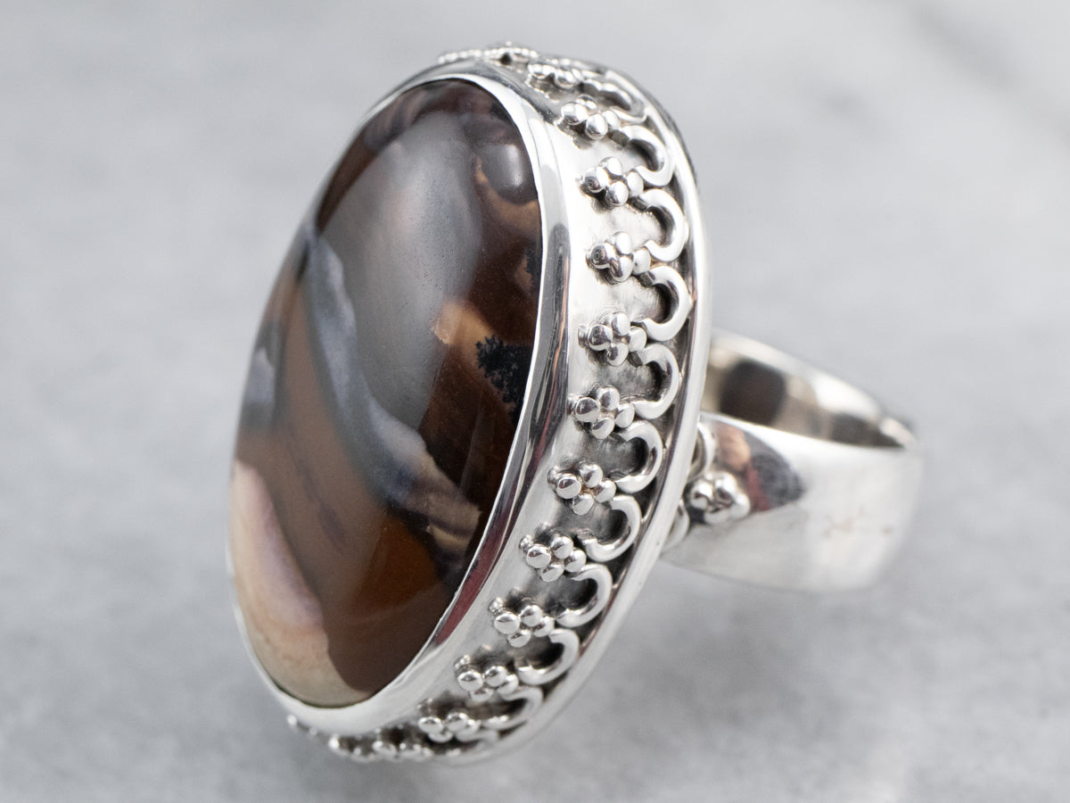 Sterling Silver Jasper Statement Ring