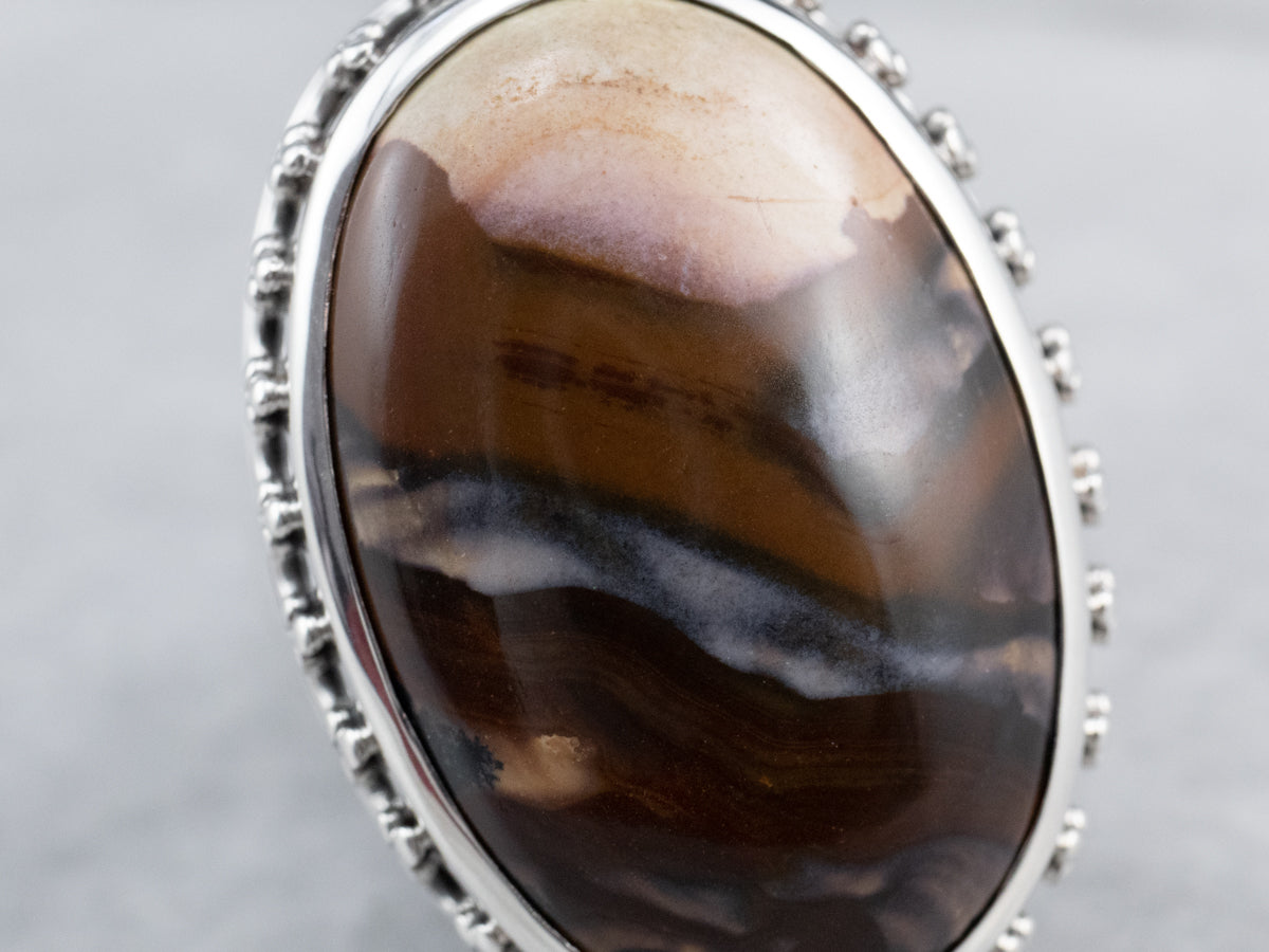 Sterling Silver Jasper Statement Ring