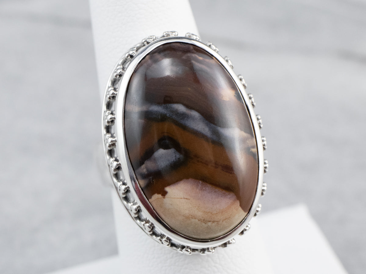 Sterling Silver Jasper Statement Ring