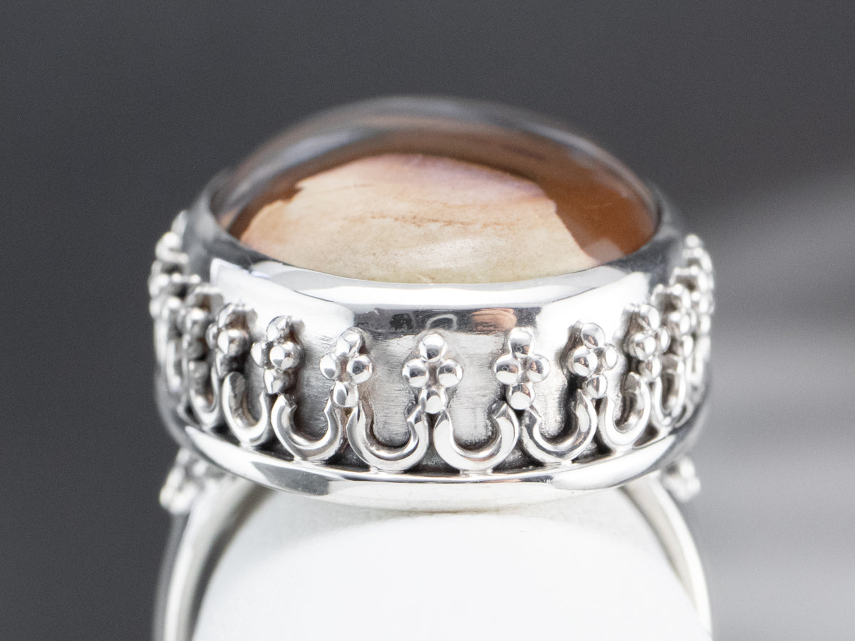 Sterling Silver Jasper Statement Ring