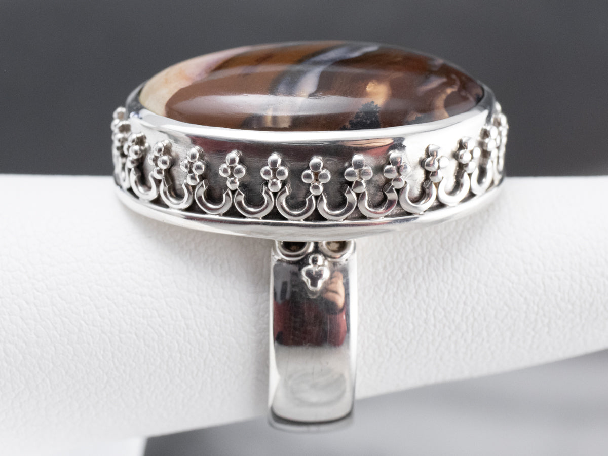 Sterling Silver Jasper Statement Ring