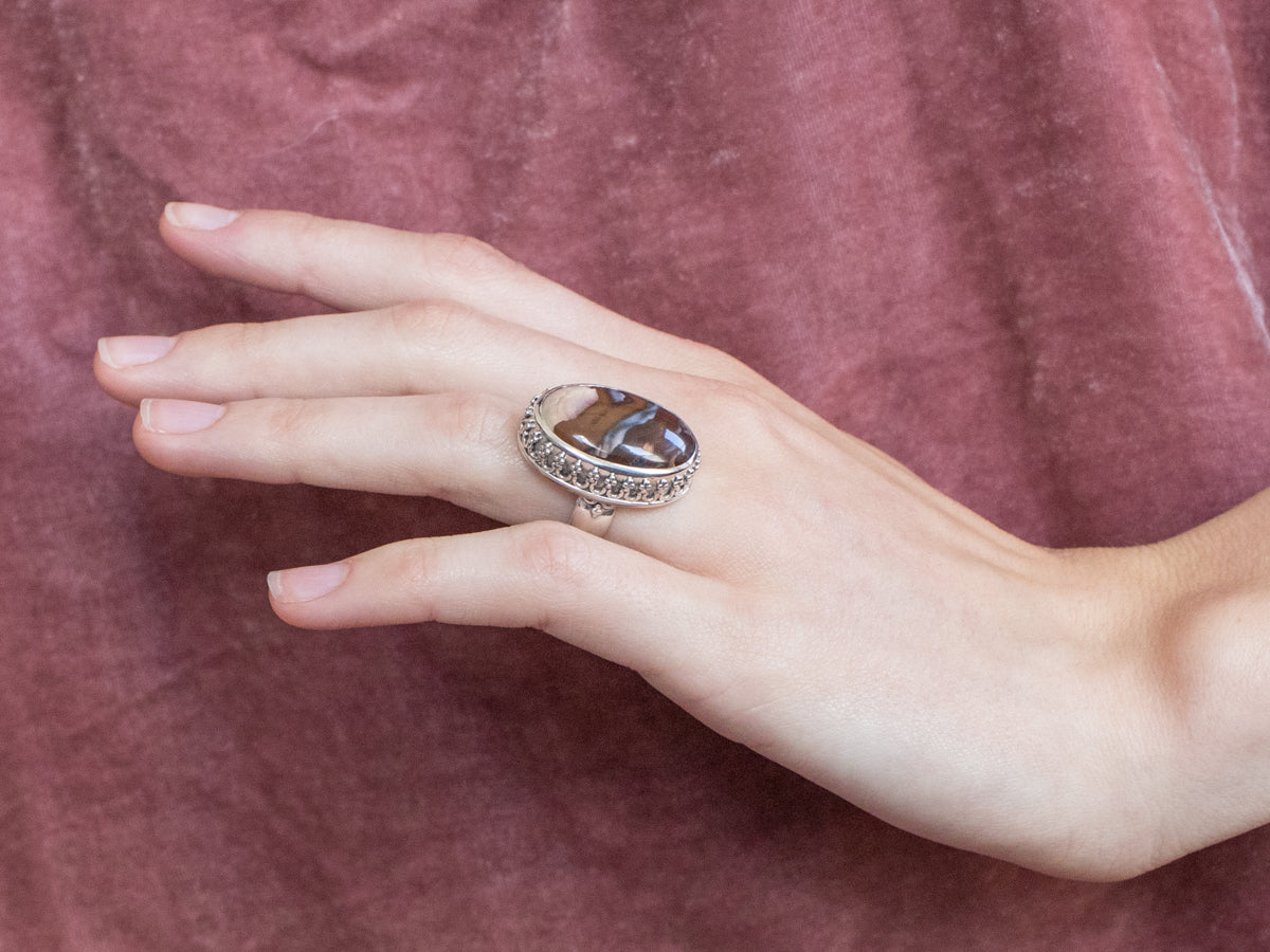 Sterling Silver Jasper Statement Ring