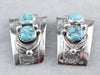 South West Style Sterling Silver Turquoise Watch Tips