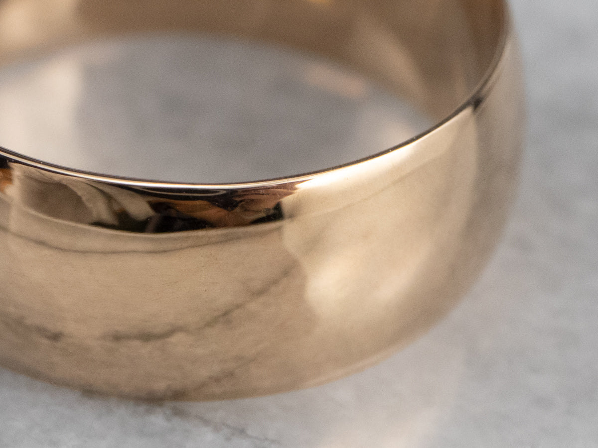 Unisex Antique Rose Gold Band