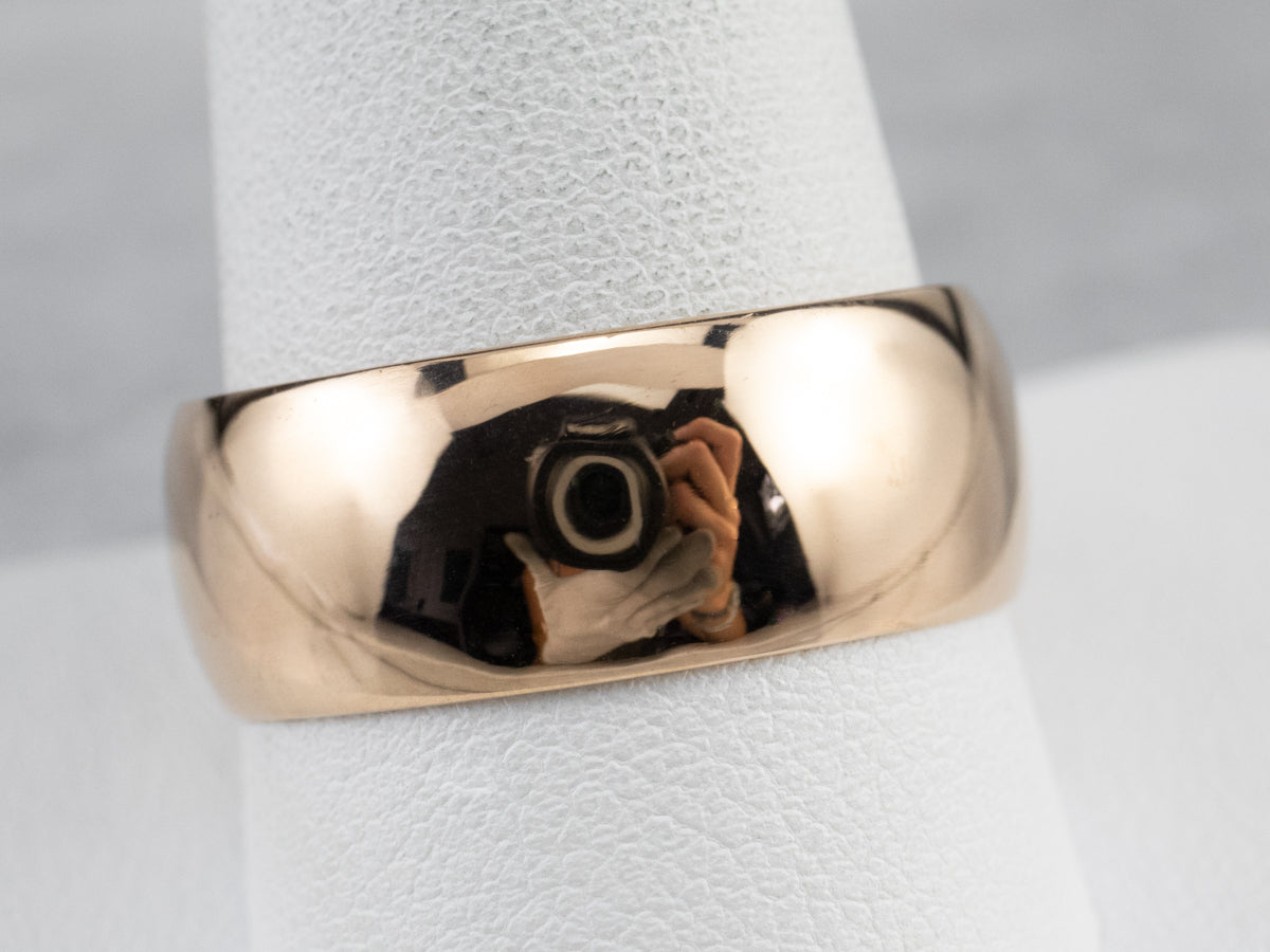 Unisex Antique Rose Gold Band