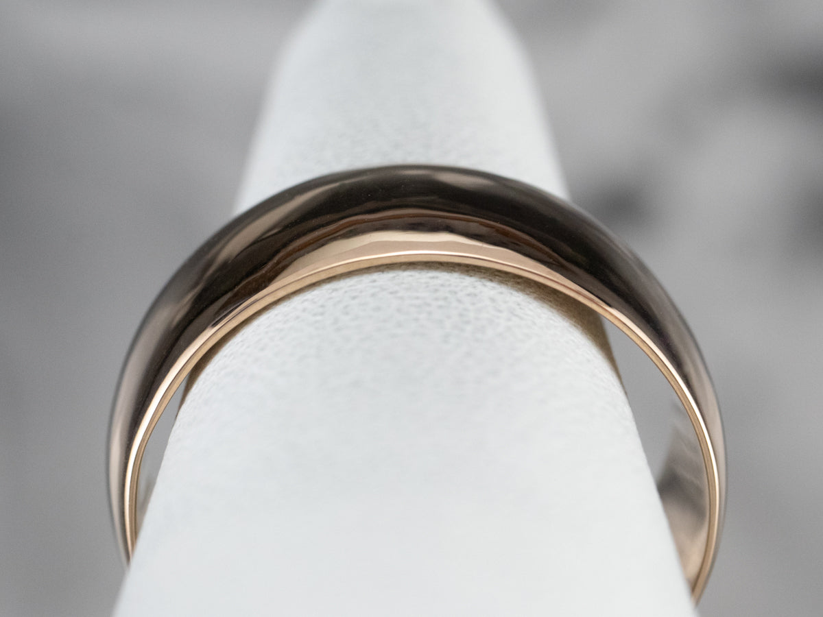 Unisex Antique Rose Gold Band