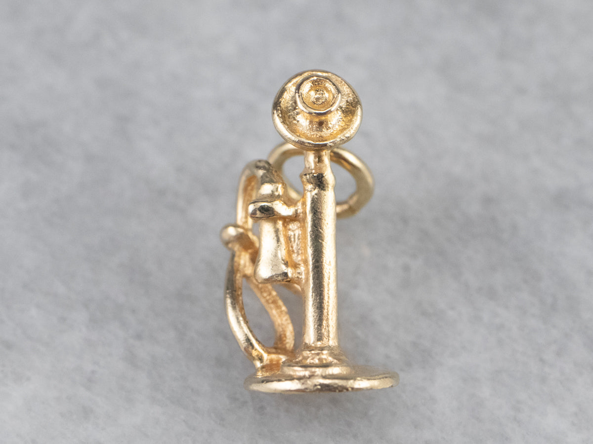 Vintage Gold Phone Charm