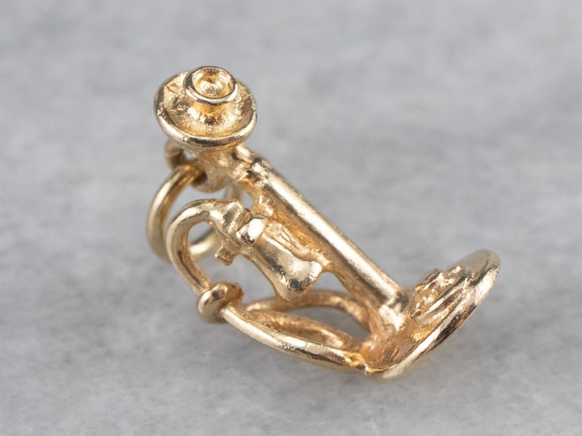 Vintage Gold Phone Charm