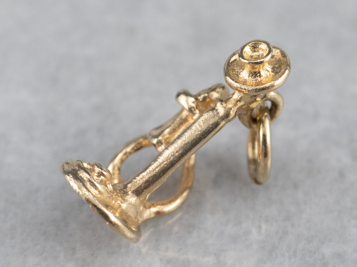 Vintage Gold Phone Charm