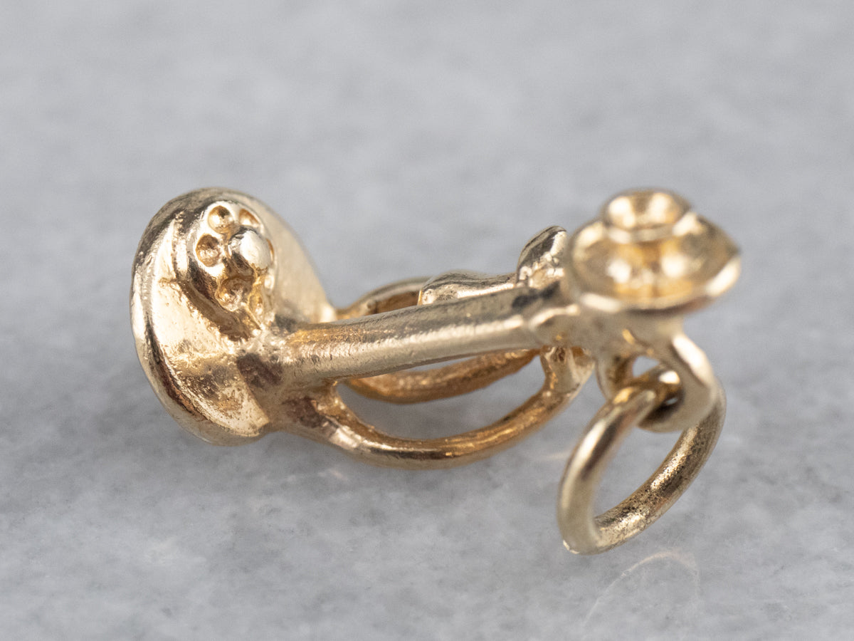 Vintage Gold Phone Charm