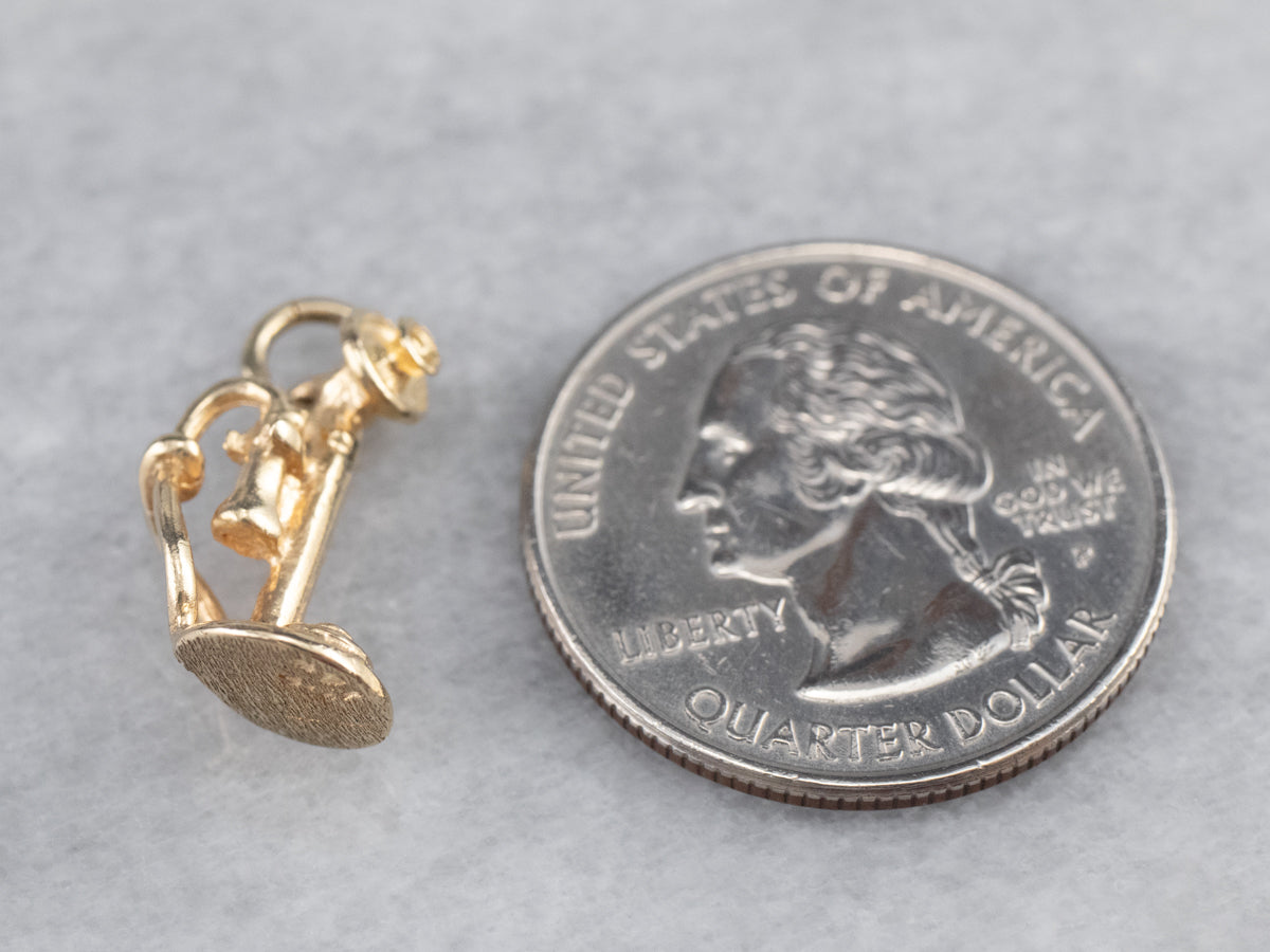 Vintage Gold Phone Charm