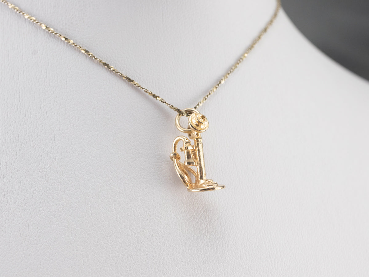 Vintage Gold Phone Charm