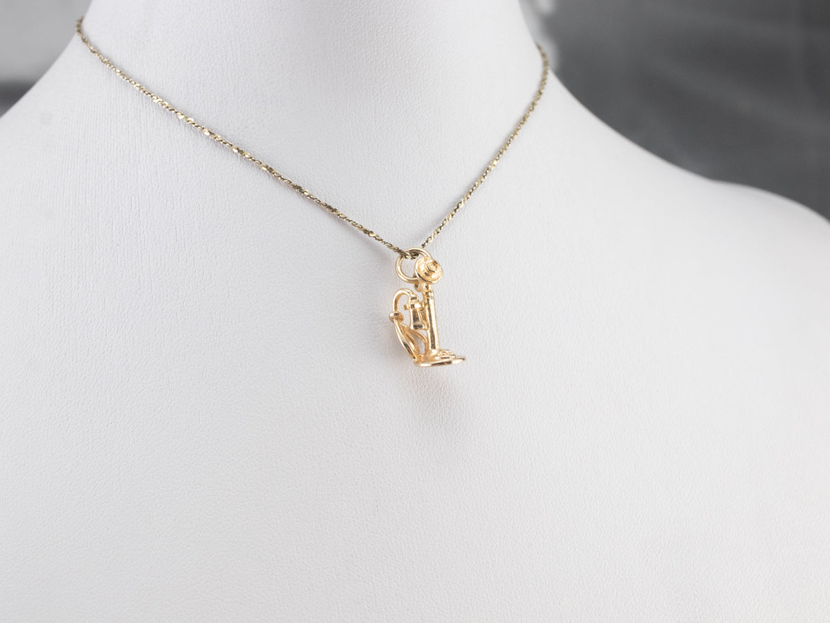 Vintage Gold Phone Charm
