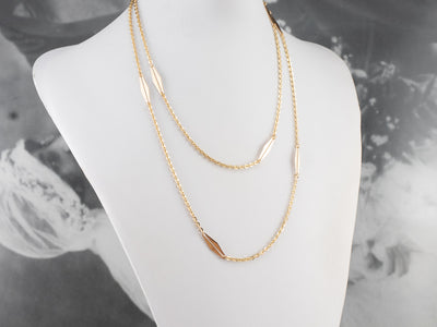 Vintage Yellow Gold Fancy Link Chain