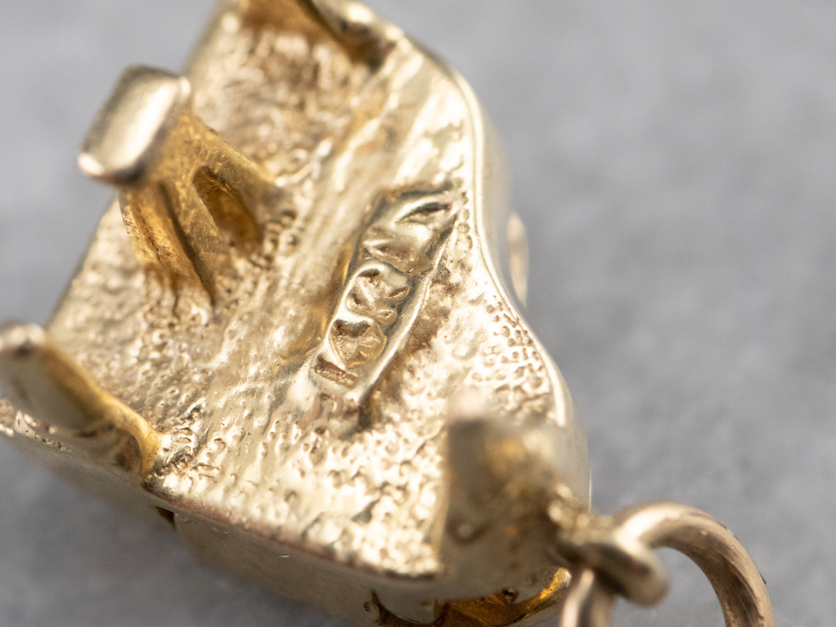 Vintage Gold Grand Piano Charm