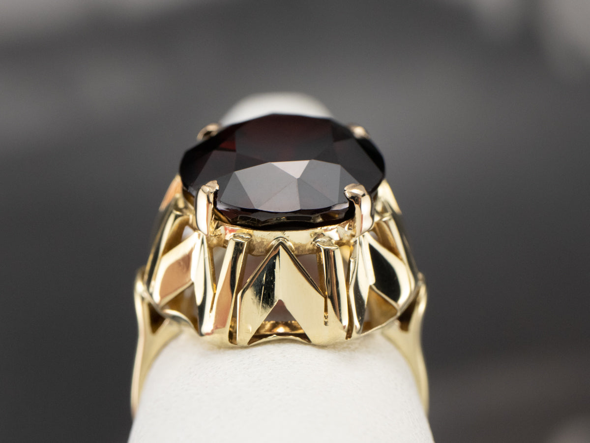 Garnet Gold Statement Ring