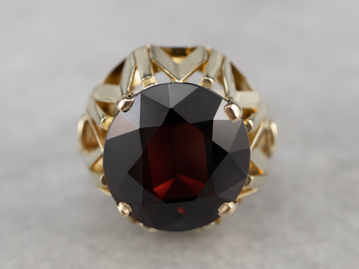 Garnet Gold Statement Ring