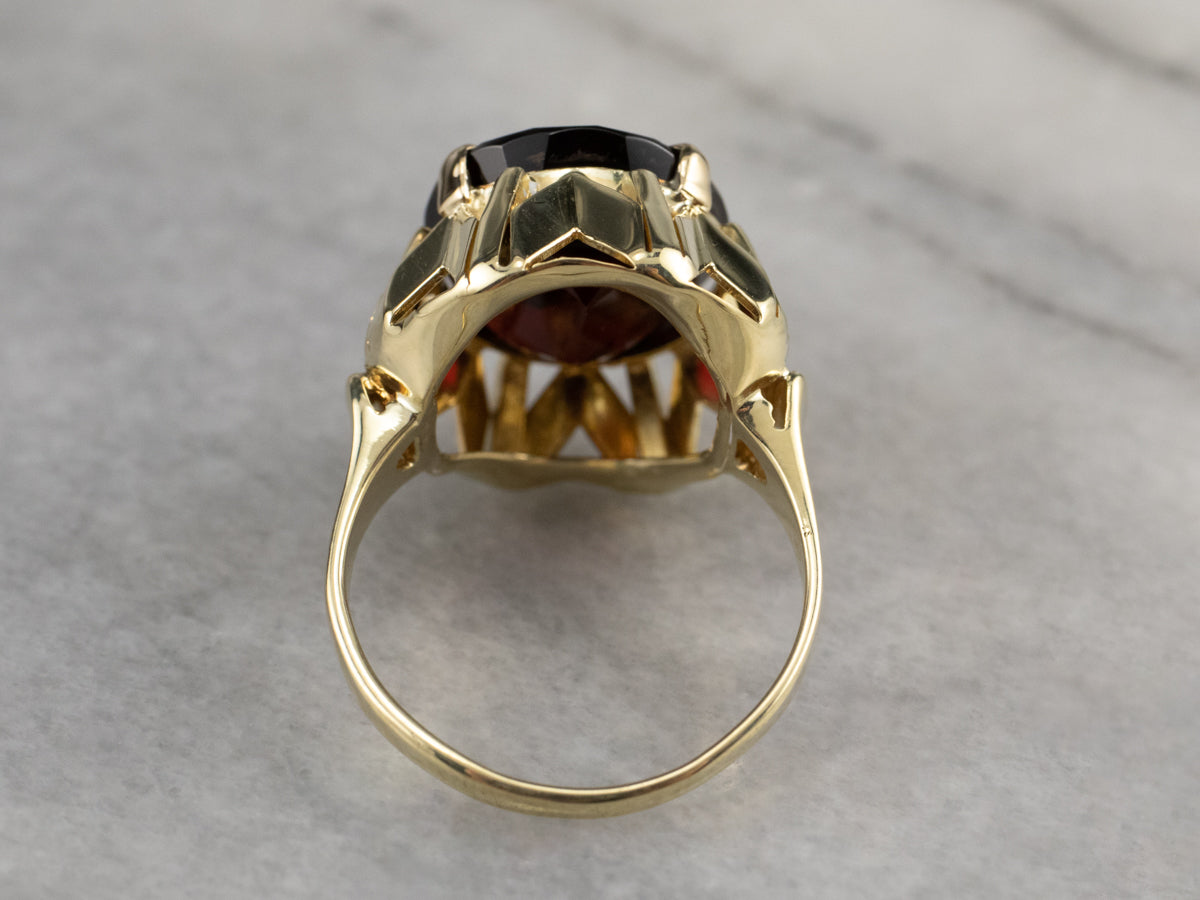 Garnet Gold Statement Ring