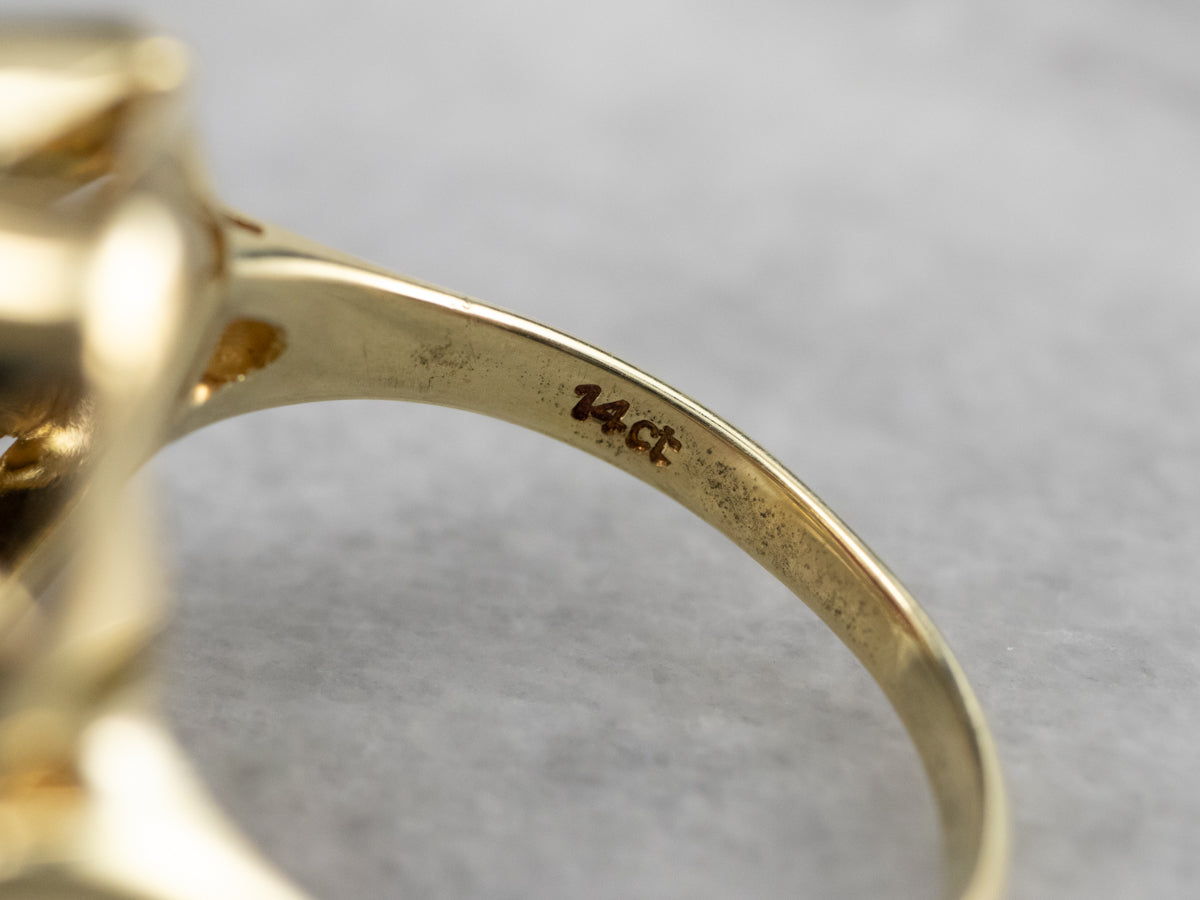 Garnet Gold Statement Ring