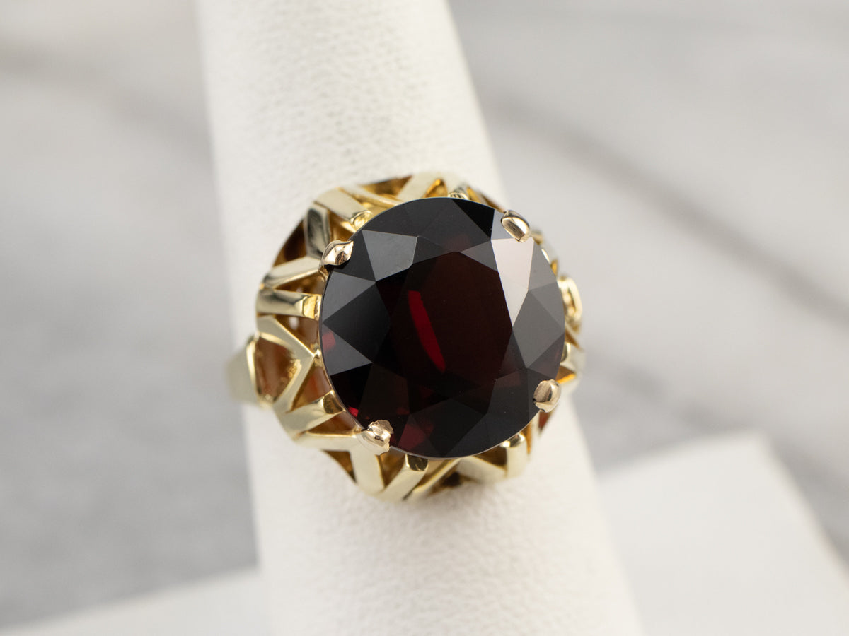 Garnet Gold Statement Ring