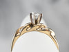 Modern Twisting Gold Diamond Engagement Ring