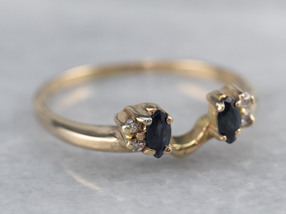 Marquise Sapphire and Diamond Enhancer Band