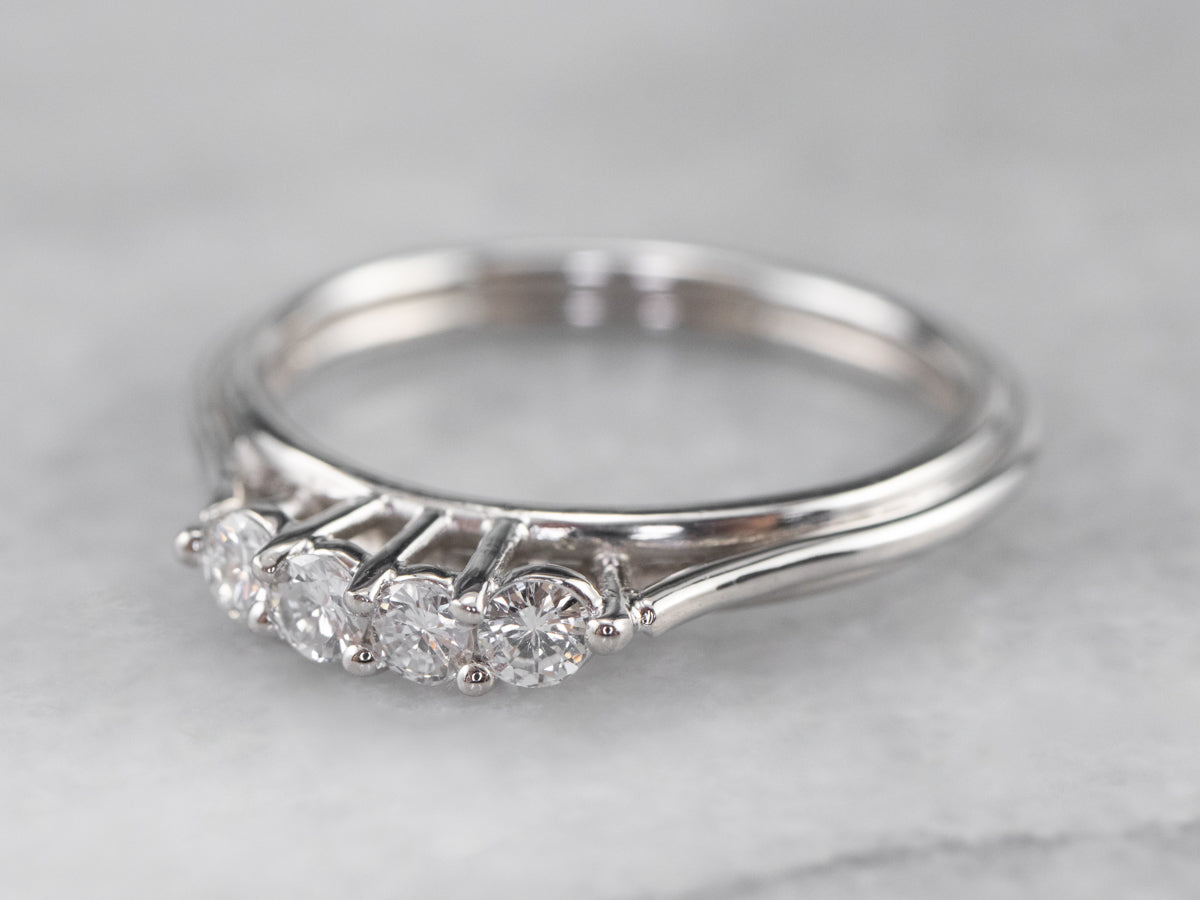 Multi Diamond 18K White Gold Ring