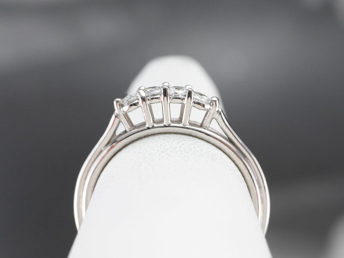 Multi Diamond 18K White Gold Ring