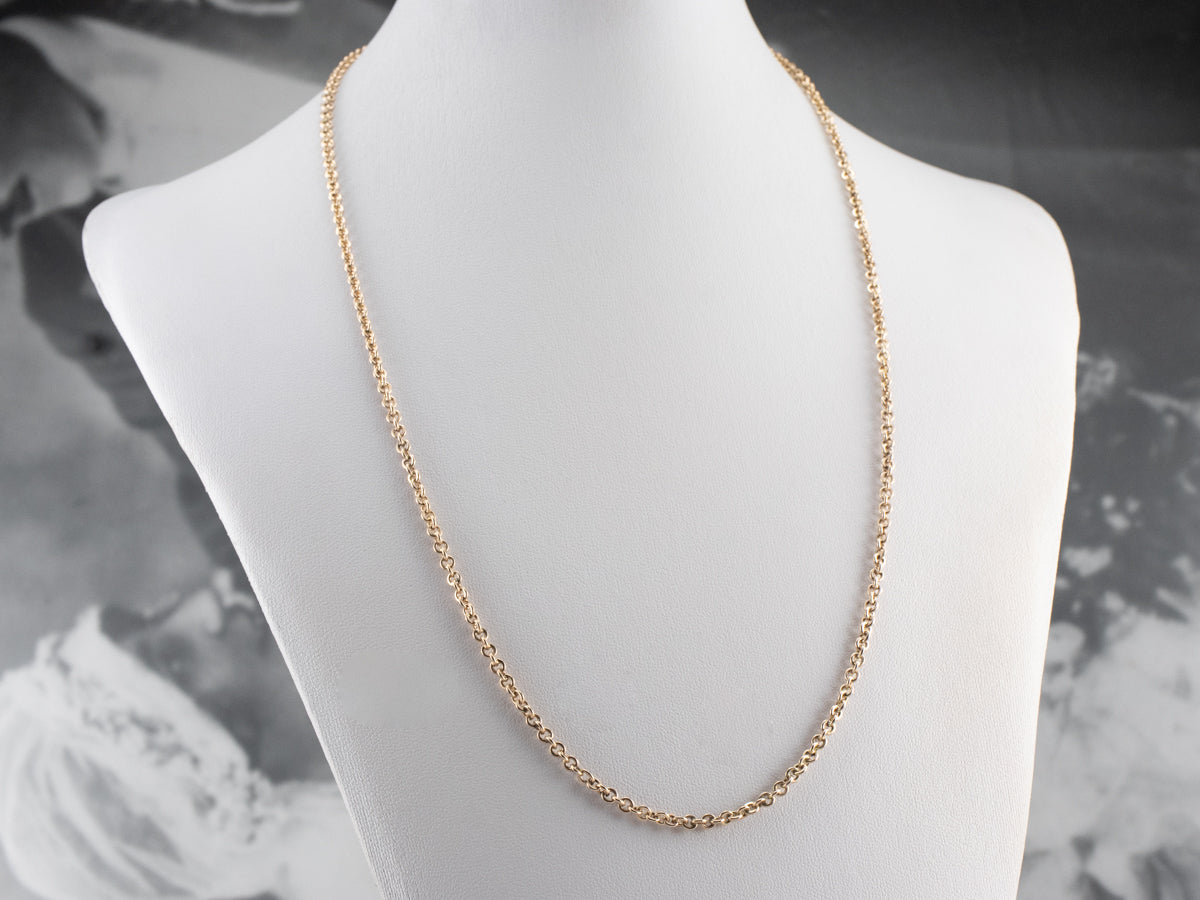 14K Gold Oval Link Chain