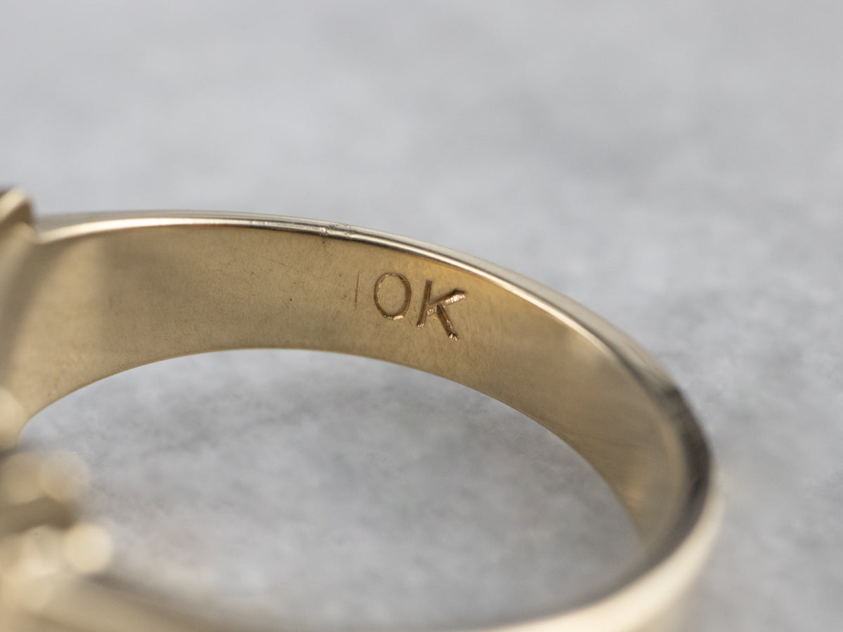 Monogram "T" Gold Signet Ring