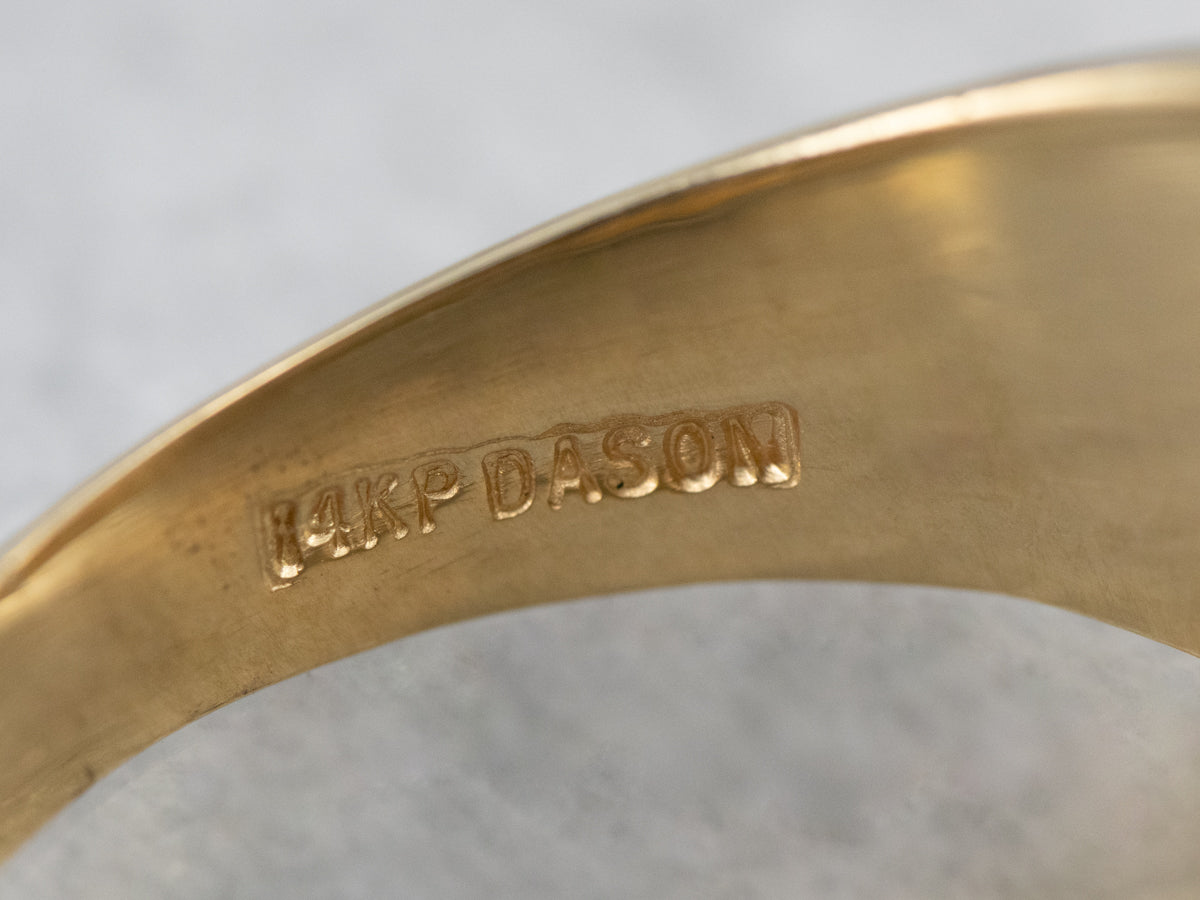 Two Tone Gold Masonic Eagle Ring