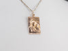 Rose Gold Mary and Baby Jesus Medal Pendant