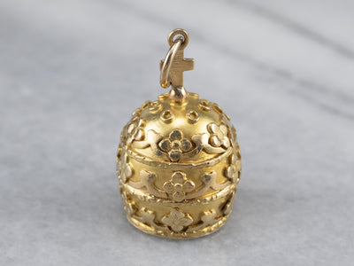 Russian Orthodox Mitre Gold Charm
