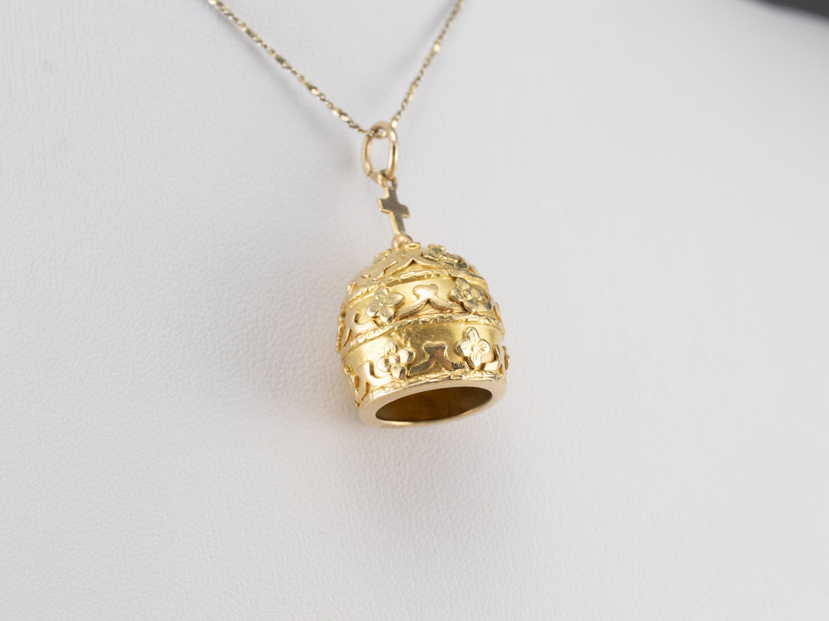 Russian Orthodox Mitre Gold Charm