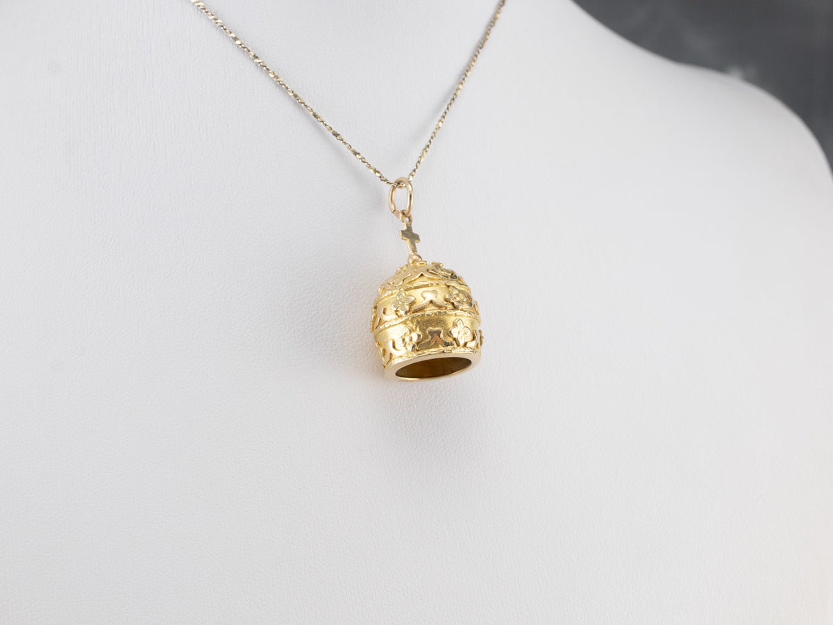 Russian Orthodox Mitre Gold Charm