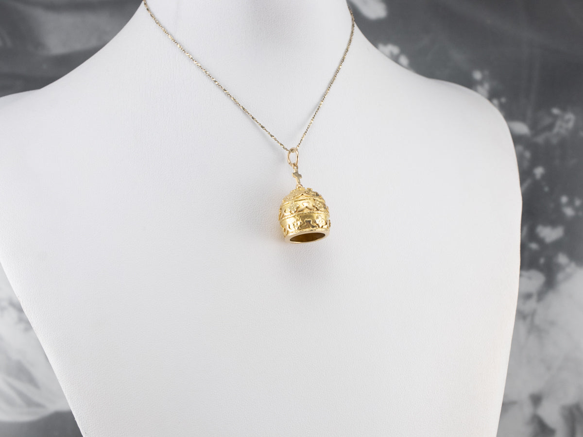 Russian Orthodox Mitre Gold Charm