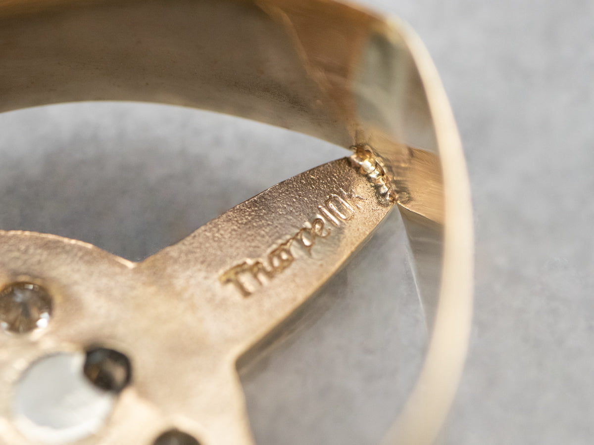 Religious Gold Heart and Cross Pendant