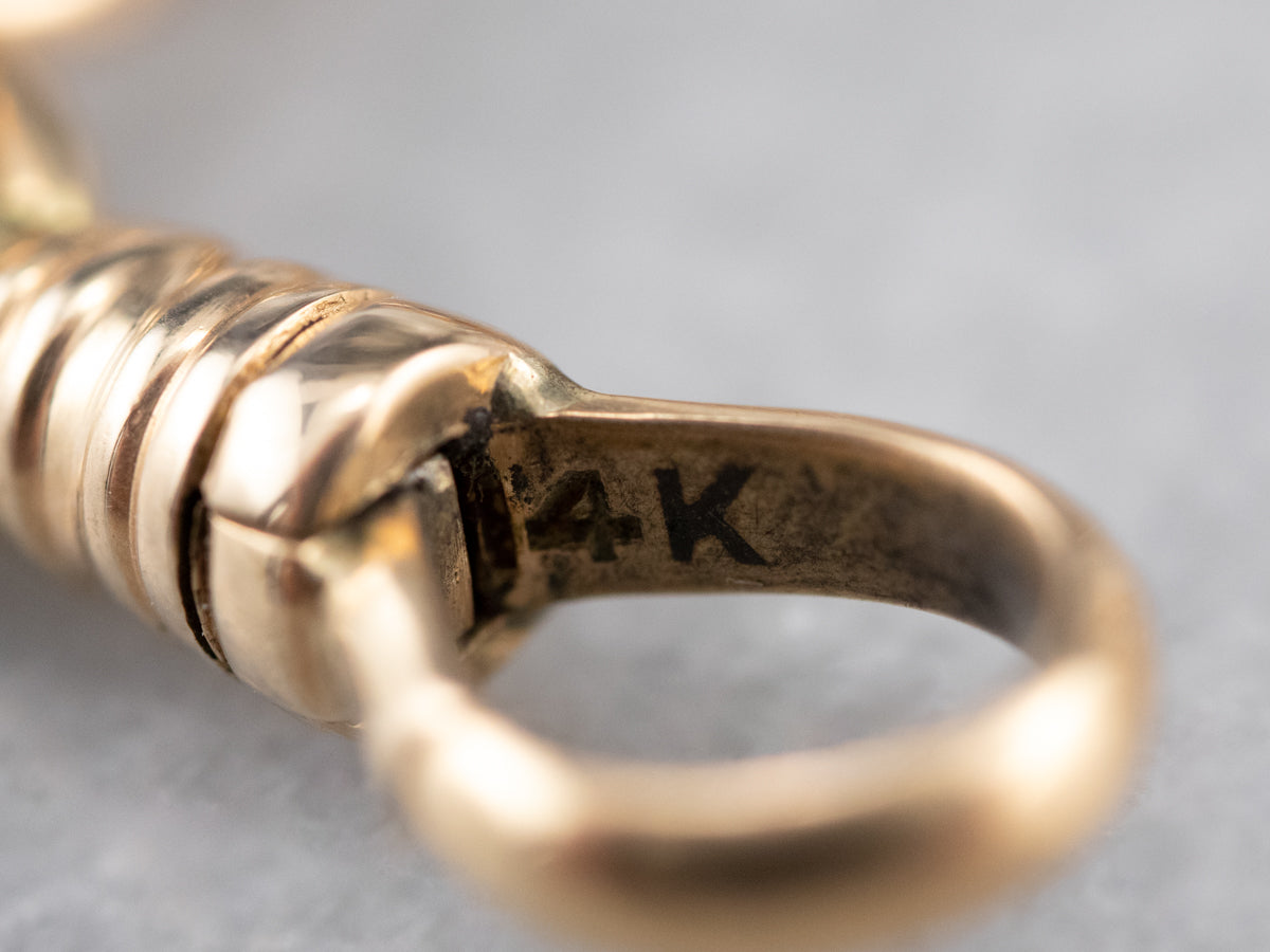 Retro Two Tone Gold Link Bracelet