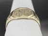 Antique Green Gold Octagonal Signet Ring