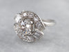 European Cut Diamond Platinum Engagement Ring