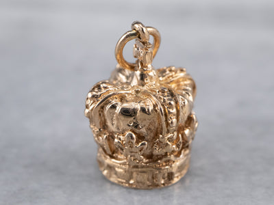 Heavy Gold Crown Charm