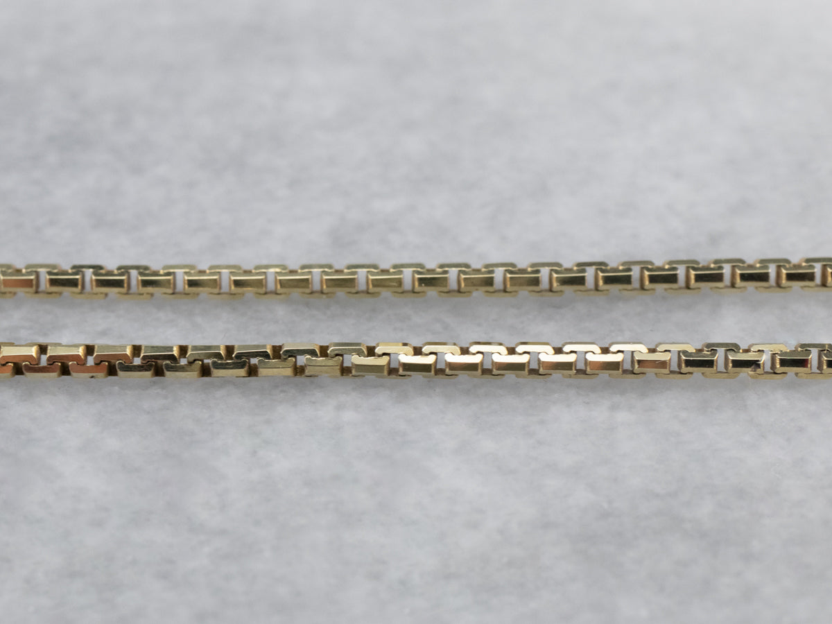 Yellow 14K Gold Box Chain