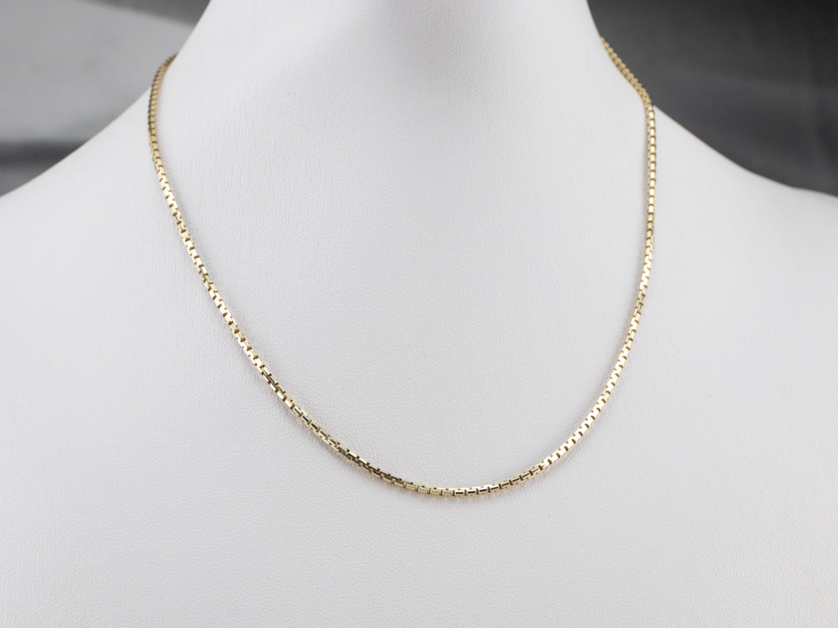 Yellow 14K Gold Box Chain