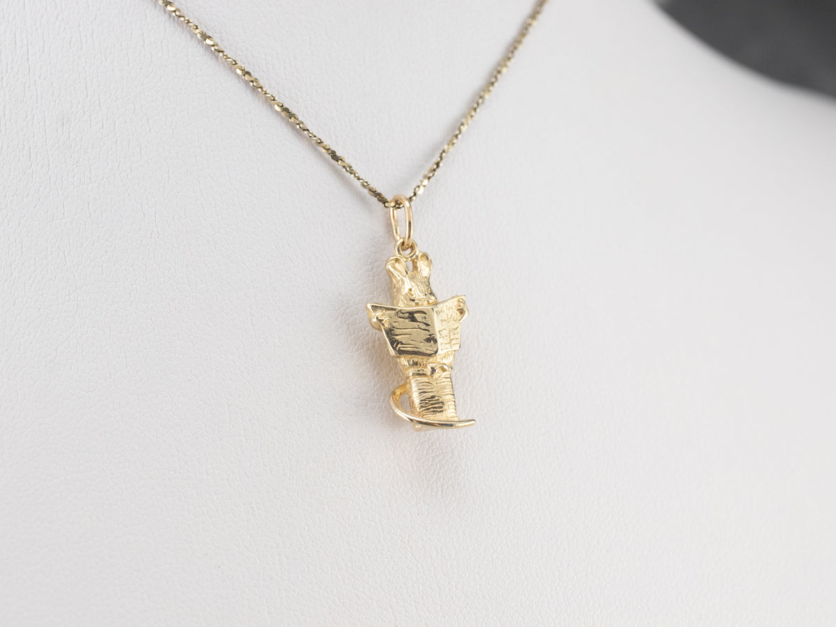 Beatrix Potter Tailor Mouse Gold Charm