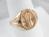 Art Deco "HTE" Gold Signet Ring