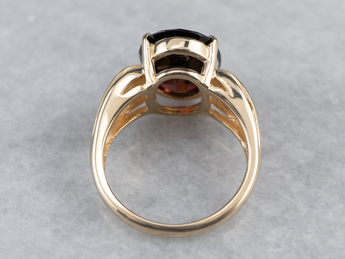 Pyrope Garnet Gold Statement Ring