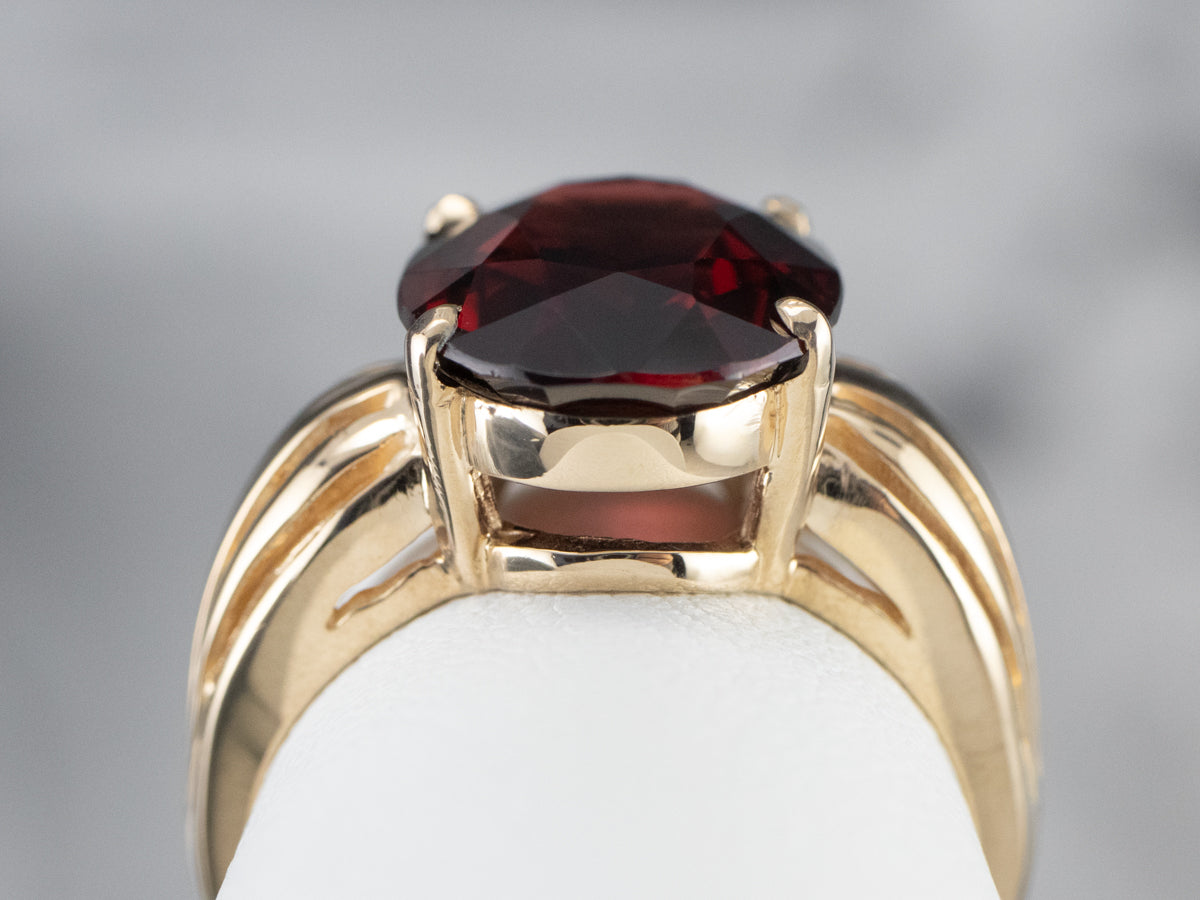 Pyrope Garnet Gold Statement Ring