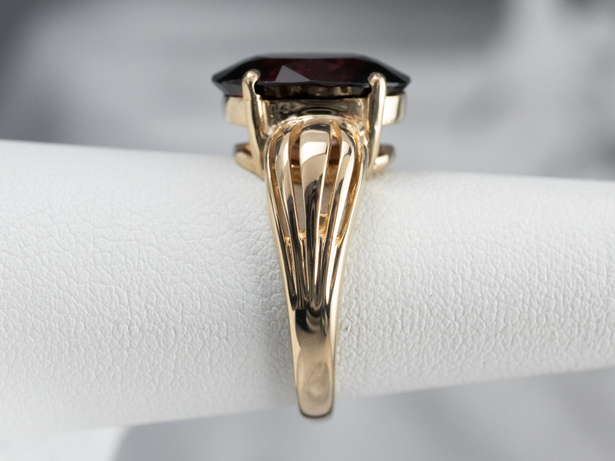 Pyrope Garnet Gold Statement Ring