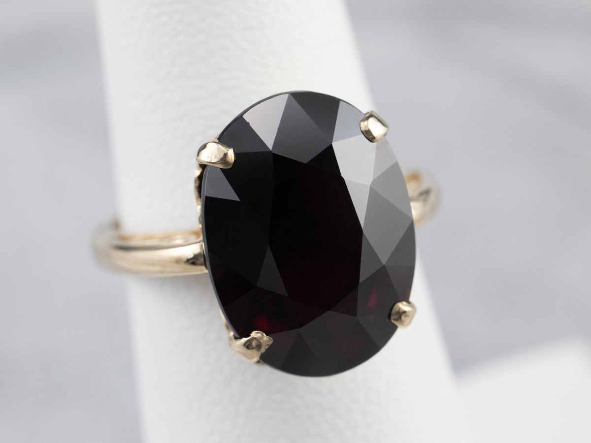 Pyrope Garnet Gold Statement Ring